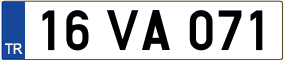 Trailer License Plate